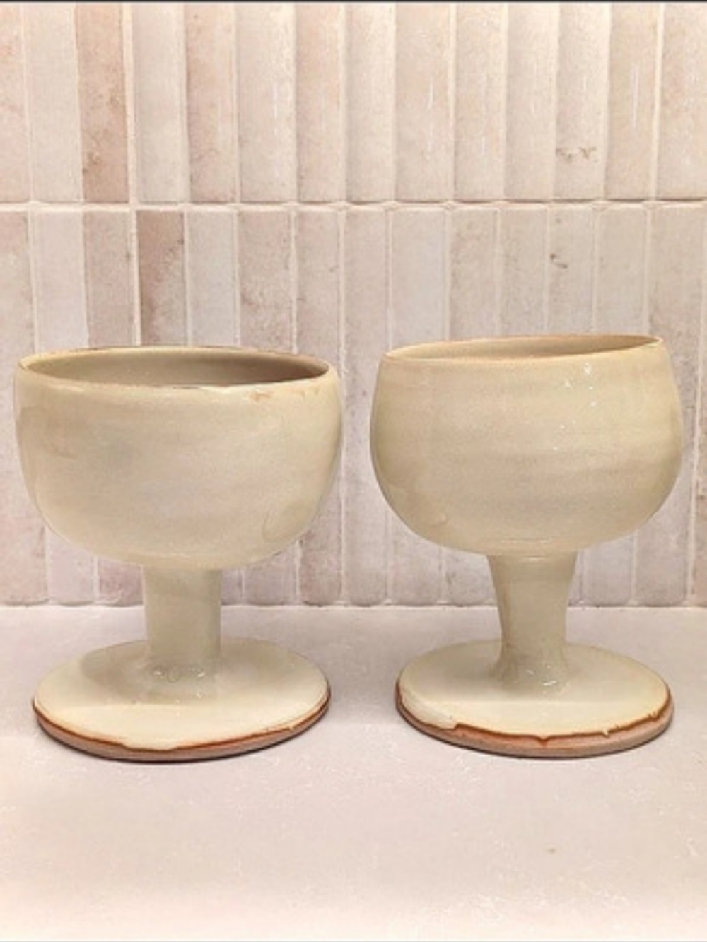 Handmade Ceramic Goblet Set of 2